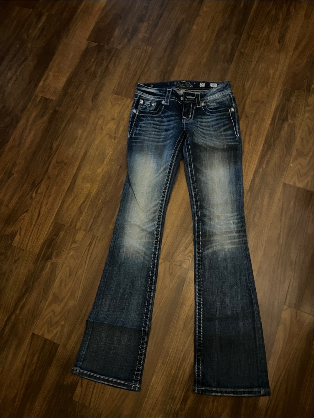 Women's Dark Wash Bootcut Jeans - Blue